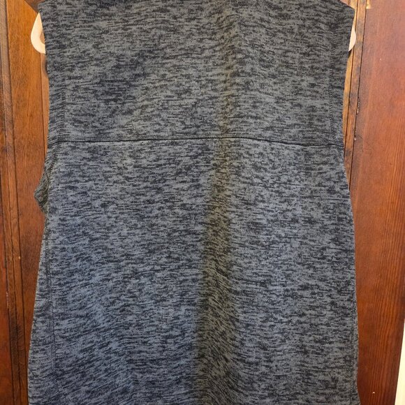 Land's End Men's Grey/Black Sweater Fleece Vest - Picture 2 of 3
